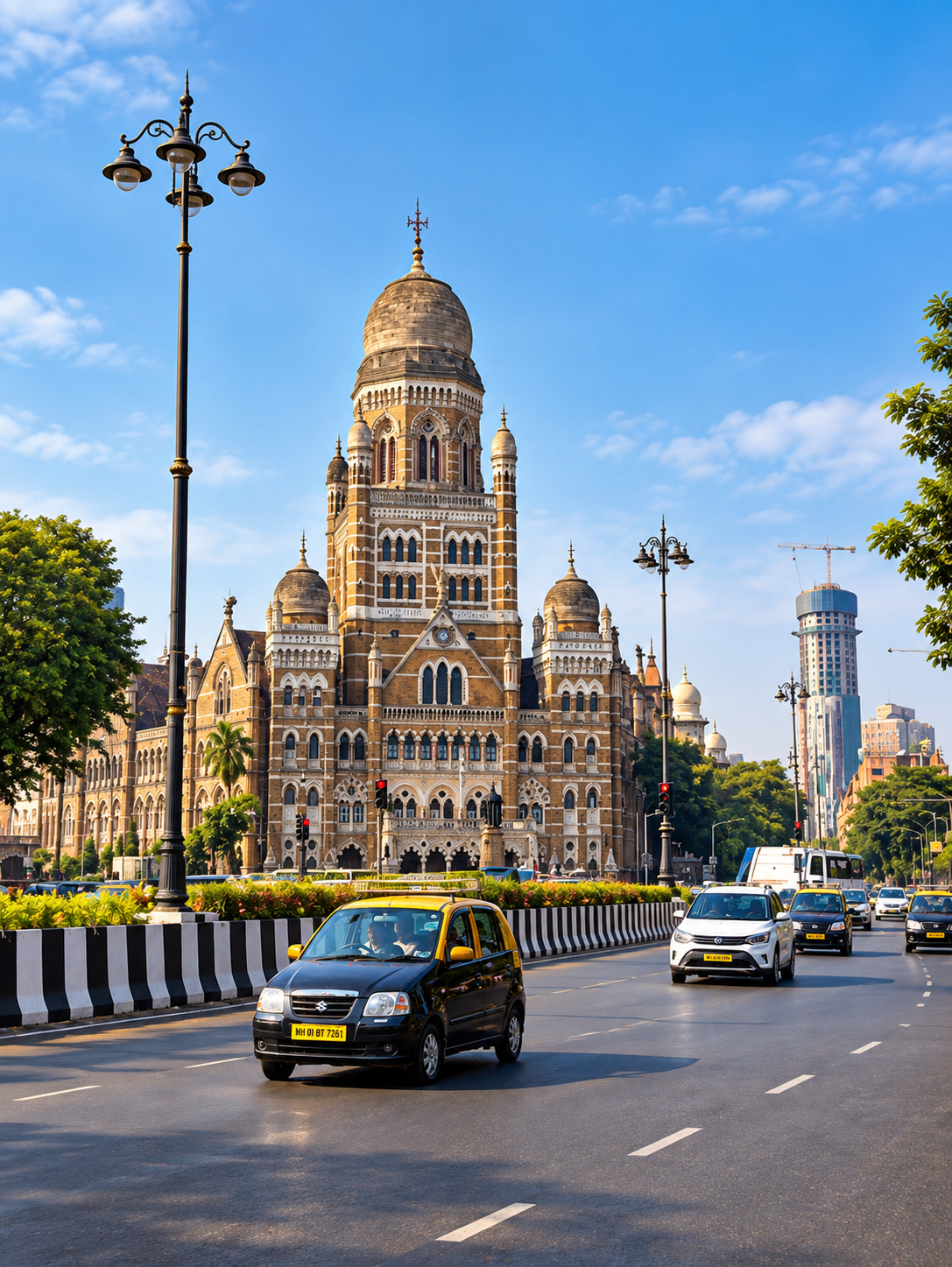Mumbai taxi near Chhatrapati Shivaji Maharaj Terminus